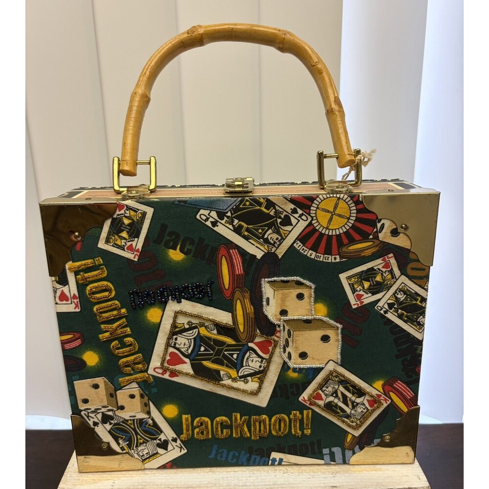 NWT vintage Romeo Roma Cigar Box purse Beaded Purse Las Vegas Casino Jackpot Y2K